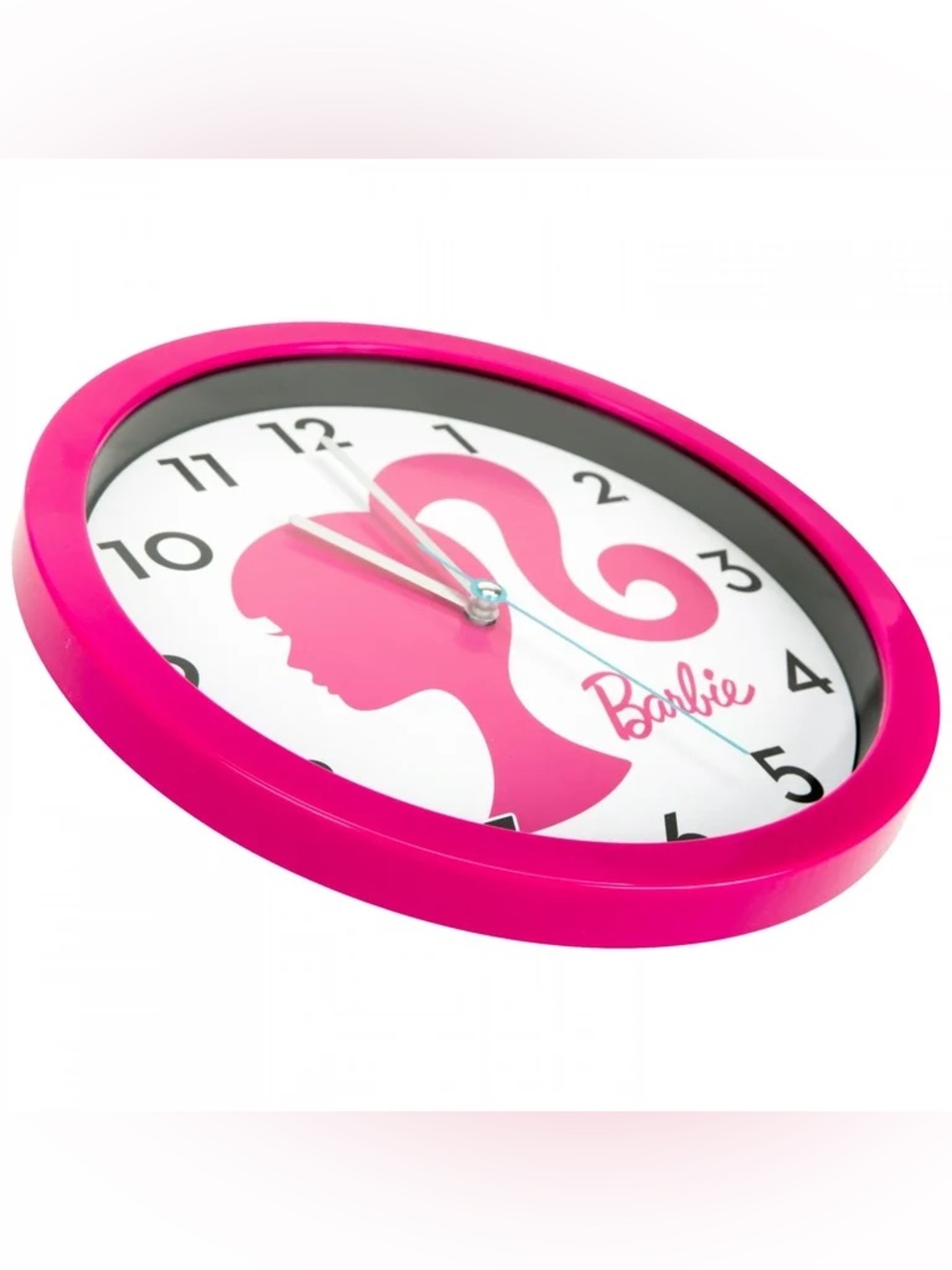 Barbie Hot Pink Wall Clock with Silhouette - Picture 2 of 4